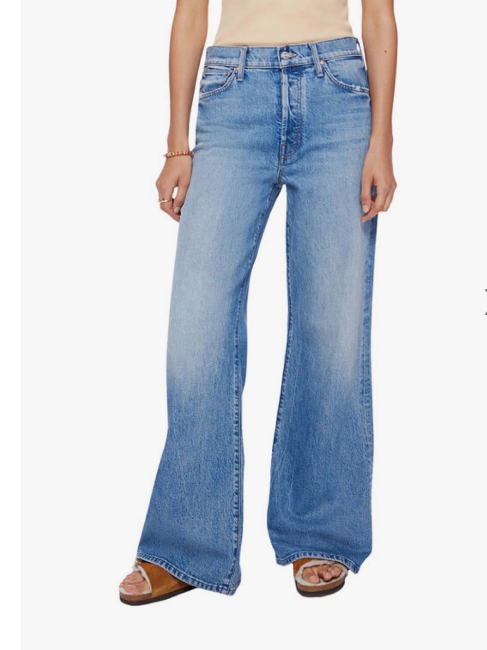 MOTHER The Ditcher Roller Sneak Jeans